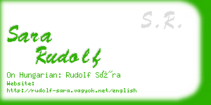 sara rudolf business card